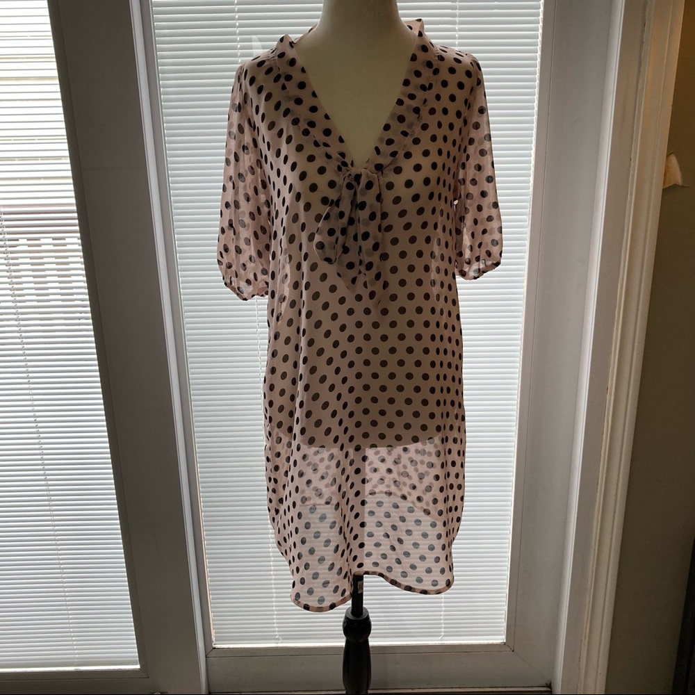 🌸5/$25🌸 03 Everly Size L Polka Dot Tunic Blouse
